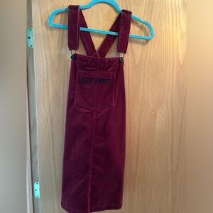 Hot topic red overall dress